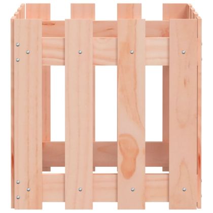 Градинска кашпа с дизайн на ограда 40x40x40 см дугласки масив