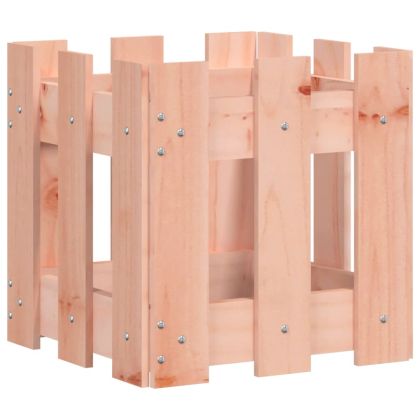 Градинска кашпа с дизайн на ограда 30x30x30 см дугласки масив