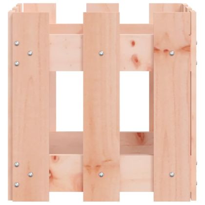 Градинска кашпа с дизайн на ограда 30x30x30 см дугласки масив