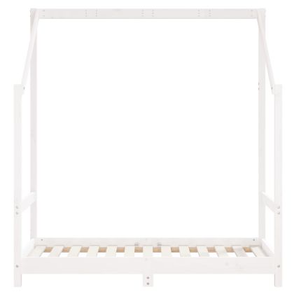 Рамка за детско легло, бяла, 2x(70x140) см, бор масив