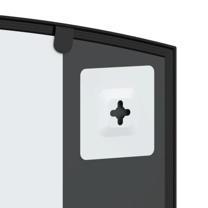 Стенно огледало, черно, 60x30 см, арка, желязо