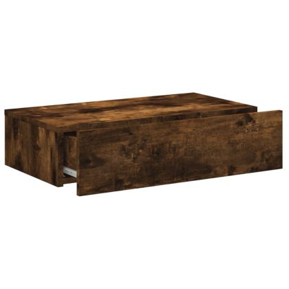 ТВ шкаф с LED осветление, опушен дъб, 60x35x15,5 см