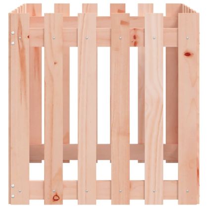 Градинска кашпа с дизайн на ограда 60x60x60 см дугласки масив