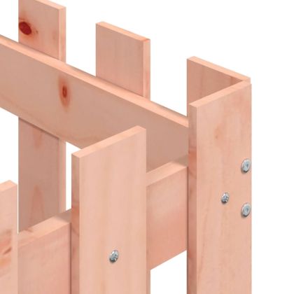 Градинска кашпа с дизайн на ограда 60x60x60 см дугласки масив