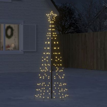 Коледна светеща елха с шипове 220 LED топло бяло 180 см