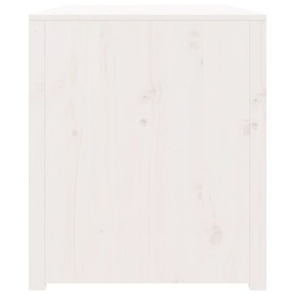 Кухненски шкаф за открито, бял, 106x55x64 см, бор масив