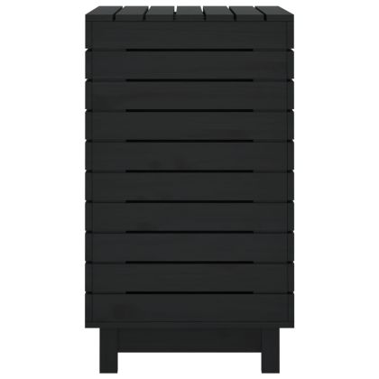 Кош за пране, 88,5x44x76 см, борово дърво масив