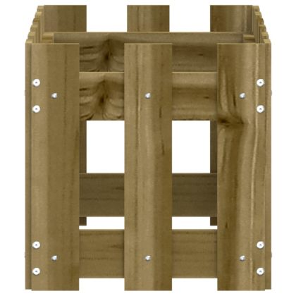 Градинска кашпа с дизайн на ограда 60x30x30 см импрегниран бор