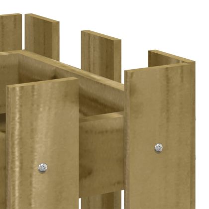 Градинска кашпа с дизайн на ограда 60x30x30 см импрегниран бор