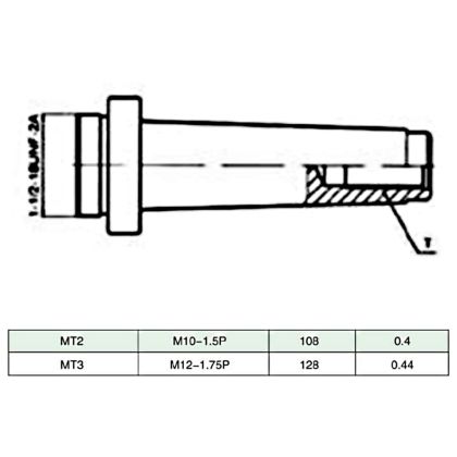 Комплект разстъргваща глава 50 мм с борщанги 15 части MT3-F1-12
