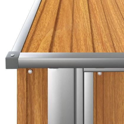 Градинска барака 180,5x97x209,5 см, поцинкована стомана, дървен вид