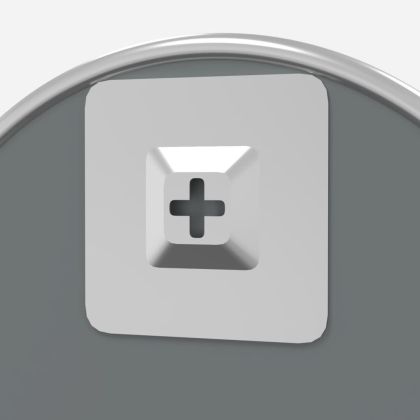 Стенно огледало, сребро Ø 20 см, кръгло