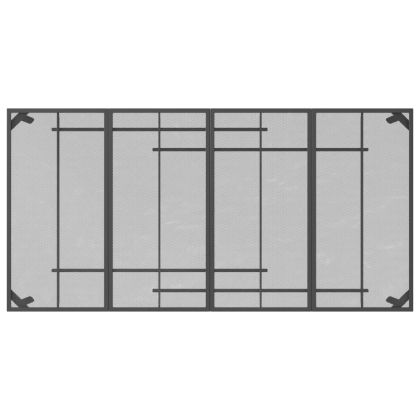 Градински трапезен комплект от 9 части, антрацит, метална мрежа