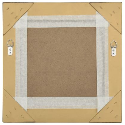 Стенно огледало, бароков стил, 40x40 см, златисто