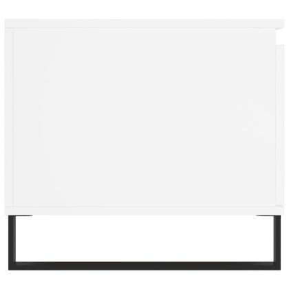 Кафе маса, бяла, 100x50x45 см, инженерно дърво