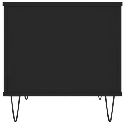 Кафе маса, черна, 60x44,5x45 см, инженерно дърво