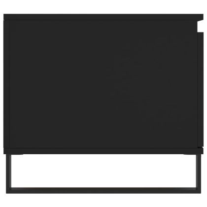 Маса за кафе, черна, 100x50x45 см, инженерно дърво