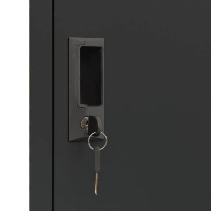 Заключващ се шкаф, антрацит, 38x40x180 см, стомана