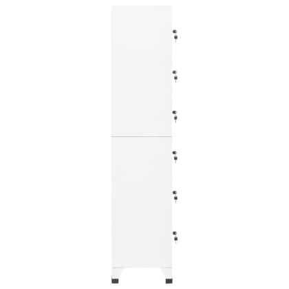 Заключващ се шкаф, бял, 38x40x180 см, стомана