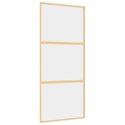 Плъзгаща се врата 90x205 см прозрачно ESG стъкло и алуминий