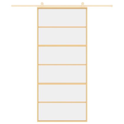 Плъзгаща се врата 90x205 см прозрачно ESG стъкло и алуминий