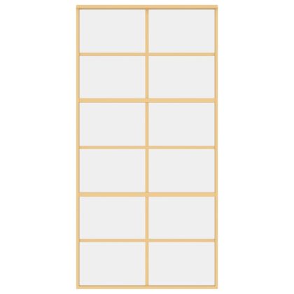 Плъзгаща се врата 102,5x205 см прозрачно ESG стъкло и алуминий