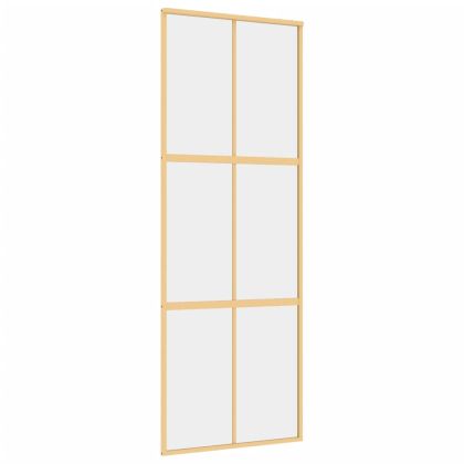 Плъзгаща се врата 76x205 см прозрачно ESG стъкло и алуминий