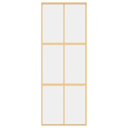 Плъзгаща се врата 76x205 см прозрачно ESG стъкло и алуминий