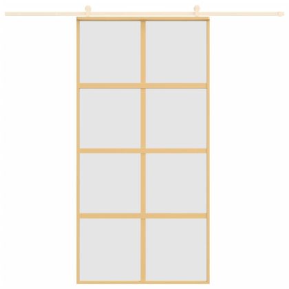 Плъзгаща се врата 102,5x205 см матирано ESG стъкло и алуминий