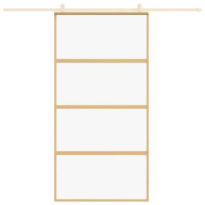 Плъзгаща се врата 102,5x205 см прозрачно ESG стъкло и алуминий