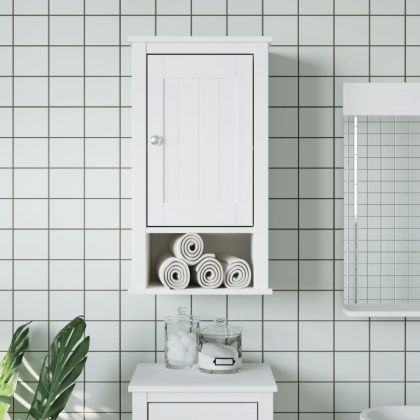 Шкаф за баня "BERG", бял, 40x27x71,5 см, бор масив