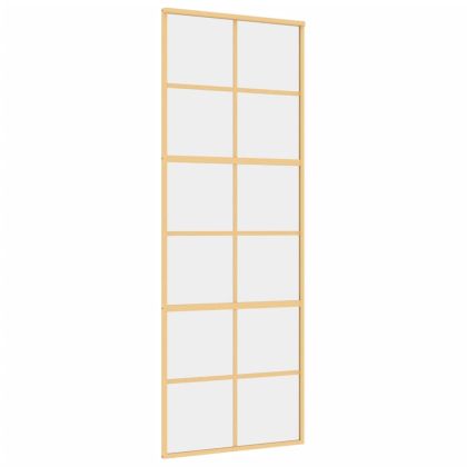 Плъзгаща се врата 76x205 см прозрачно ESG стъкло и алуминий