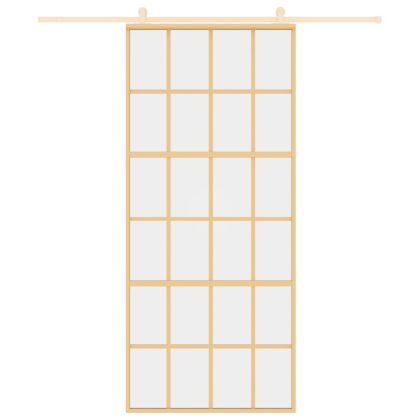 Плъзгаща се врата 90x205 см прозрачно ESG стъкло и алуминий