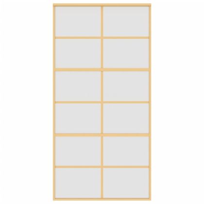 Плъзгаща се врата 102,5x205 см матирано ESG стъкло и алуминий