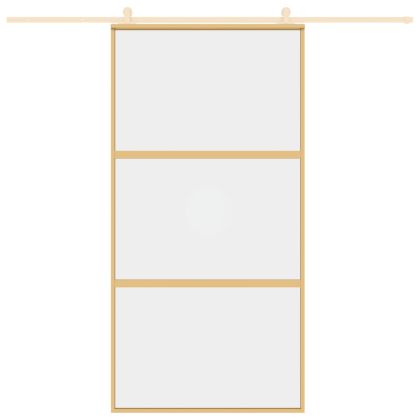 Плъзгаща се врата 102,5x205 см прозрачно ESG стъкло и алуминий