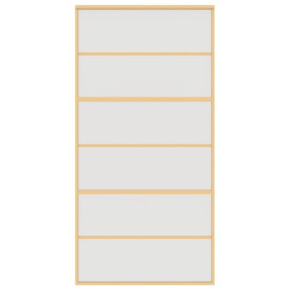 Плъзгаща се врата 102,5x205 см матирано ESG стъкло и алуминий