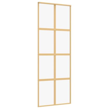 Плъзгаща се врата 76x205 см прозрачно ESG стъкло и алуминий