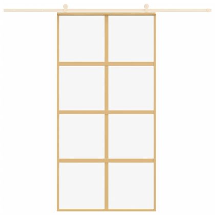 Плъзгаща се врата 102,5x205 см прозрачно ESG стъкло и алуминий