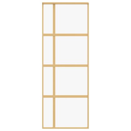 Плъзгаща се врата 76x205 см прозрачно ESG стъкло и алуминий