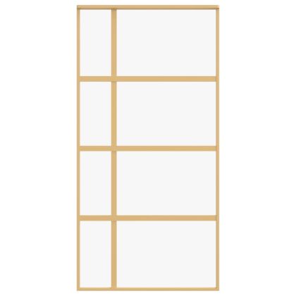 Плъзгаща се врата 102,5x205 см прозрачно ESG стъкло и алуминий