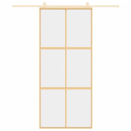 Плъзгаща се врата 90x205 см прозрачно ESG стъкло и алуминий