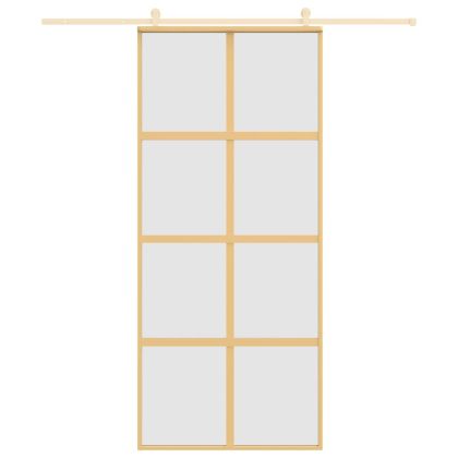 Плъзгаща се врата 90x205 см матирано ESG стъкло и алуминий