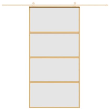 Плъзгаща се врата 102,5x205 см матирано ESG стъкло и алуминий