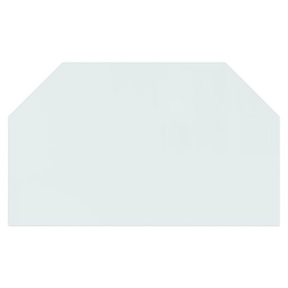 Стъклена подложка за камина, шестоъгълна, 100x60 см