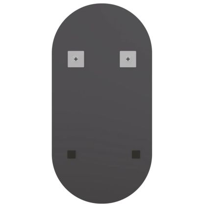 Огледало с LED лампи, 80x40 см, стъкло, овално