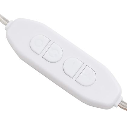 Огледало с LED лампи, 80x40 см, стъкло, овално