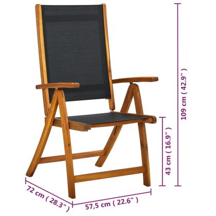 Градински трапезен комплект от 7 части, акация масив