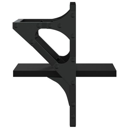 Стенни рафтове с пръти 2 бр черни 20x25x30 см