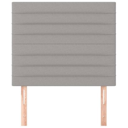 Табла за легло, светло сива, 90x5x118/128 см, плат