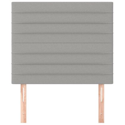 Табла за легло, светло сива, 100x5x118/128 см, плат